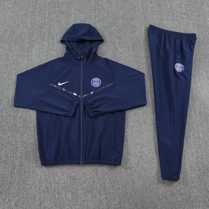AAA(Thailand) Paris St Germain 25/26 Dark Blue Soccer Tracksuit 08