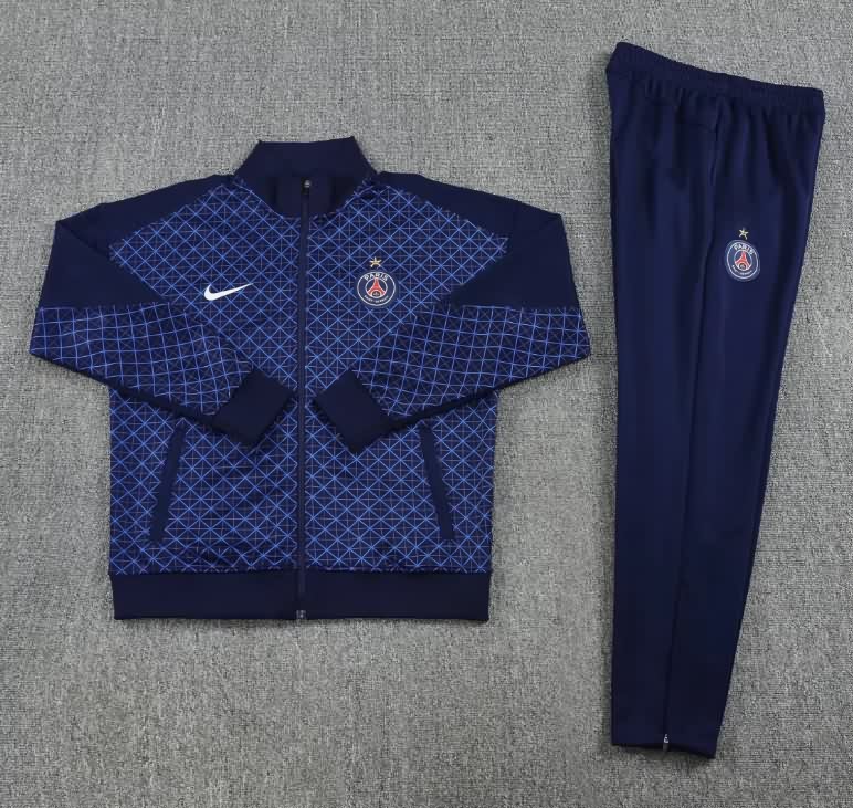 AAA(Thailand) Paris St Germain 25/26 Dark Blue Soccer Tracksuit 09