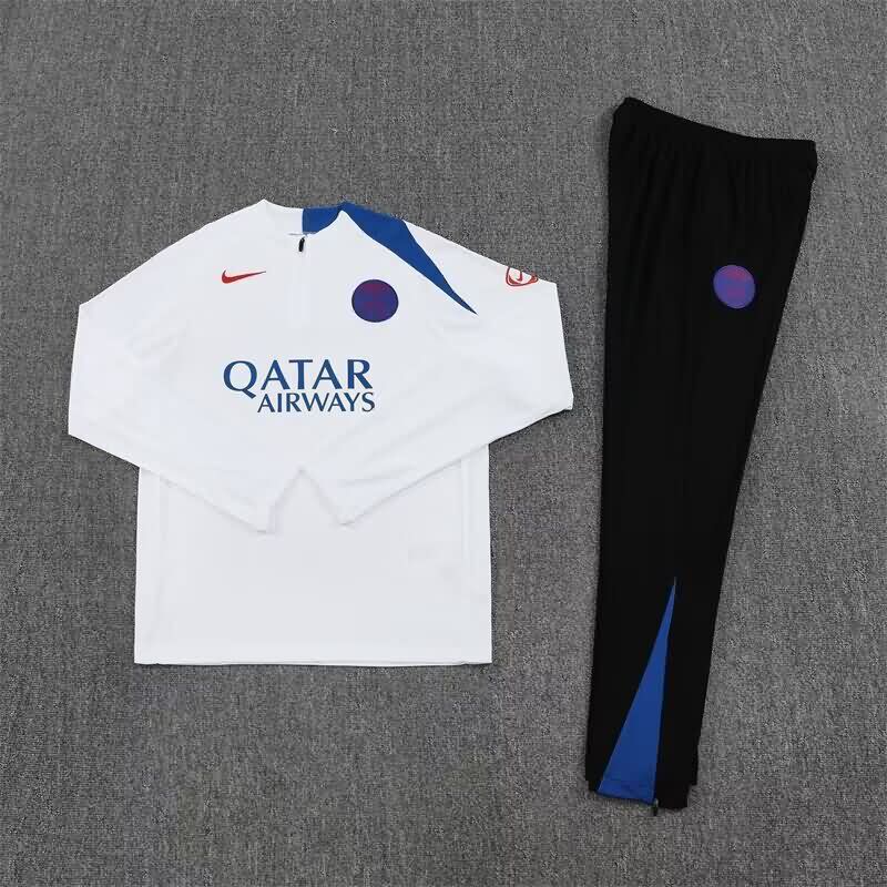AAA(Thailand) Paris St Germain 25/26 White Soccer Tracksuit 03