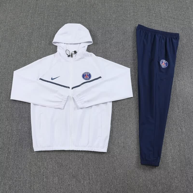 AAA(Thailand) Paris St Germain 25/26 White Soccer Tracksuit 04