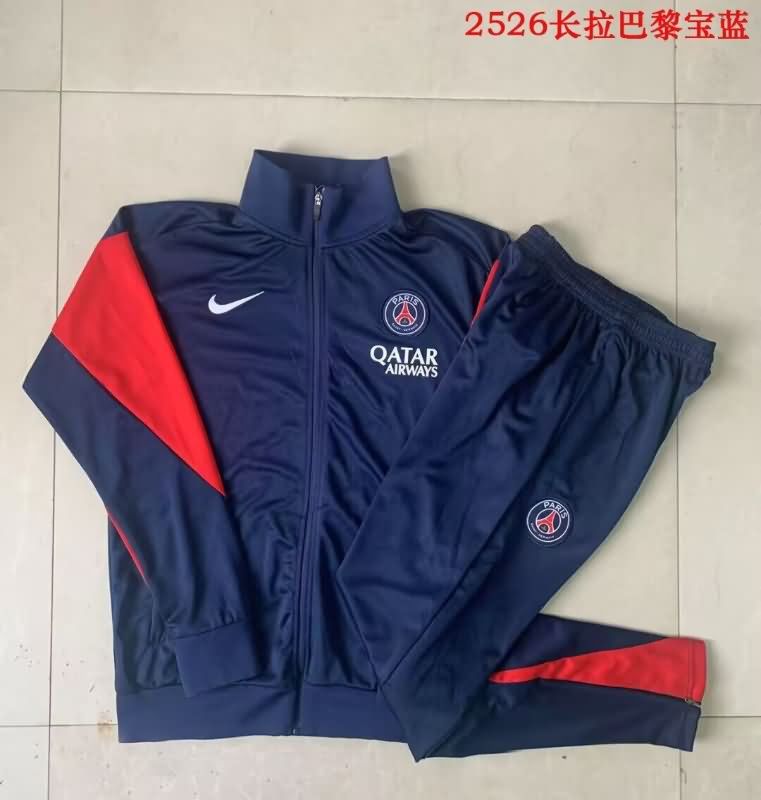 Paris St Germain 25/26 Kids Dark Blue Soccer Tracksuit