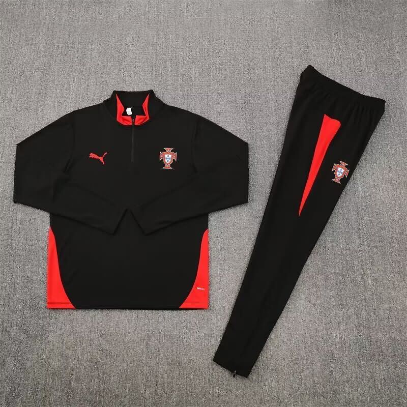 AAA(Thailand) Portugal 2025 Black Soccer Tracksuit