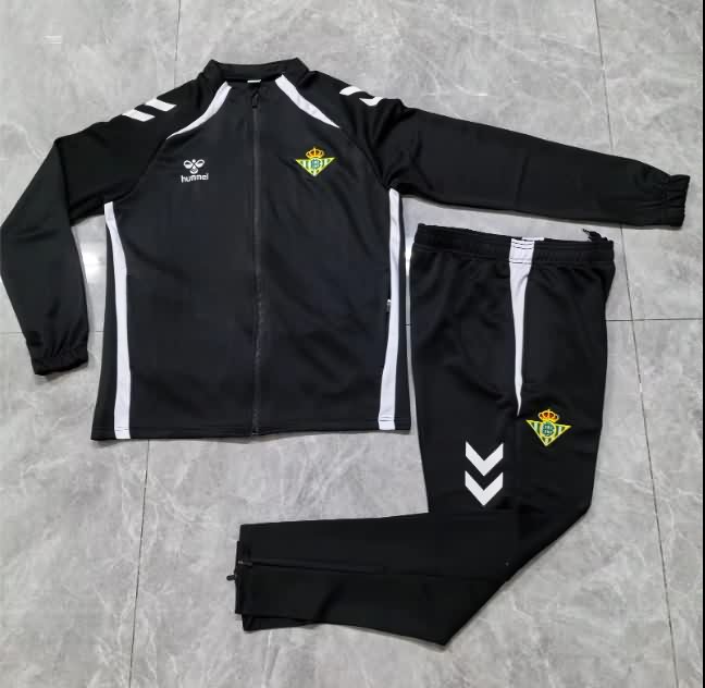 AAA(Thailand) Real Betis 25/26 Black Soccer Tracksuit 02