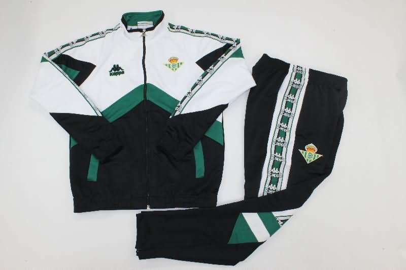 AAA(Thailand) Real Betis 25/26 Black White Soccer Tracksuit
