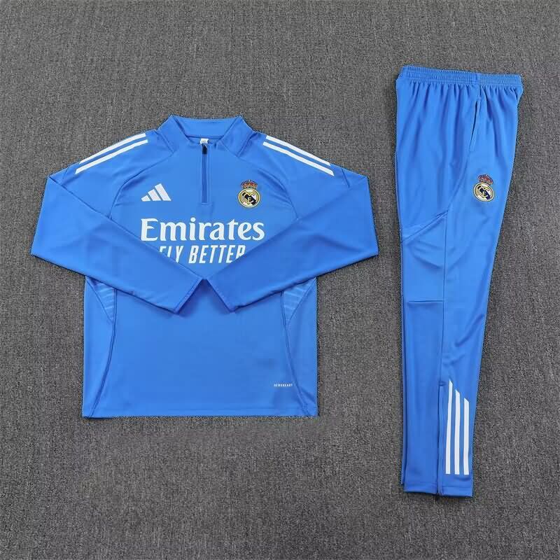 AAA(Thailand) Real Madrid 25/26 Blue Soccer Tracksuit