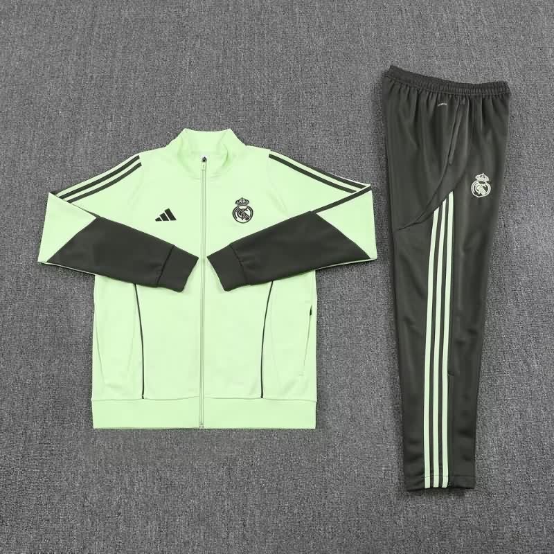 AAA(Thailand) Real Madrid 25/26 Green Soccer Tracksuit 05