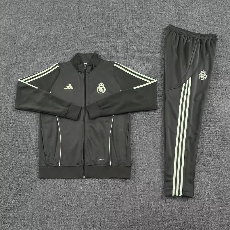 AAA(Thailand) Real Madrid 25/26 Grey Soccer Tracksuit 05