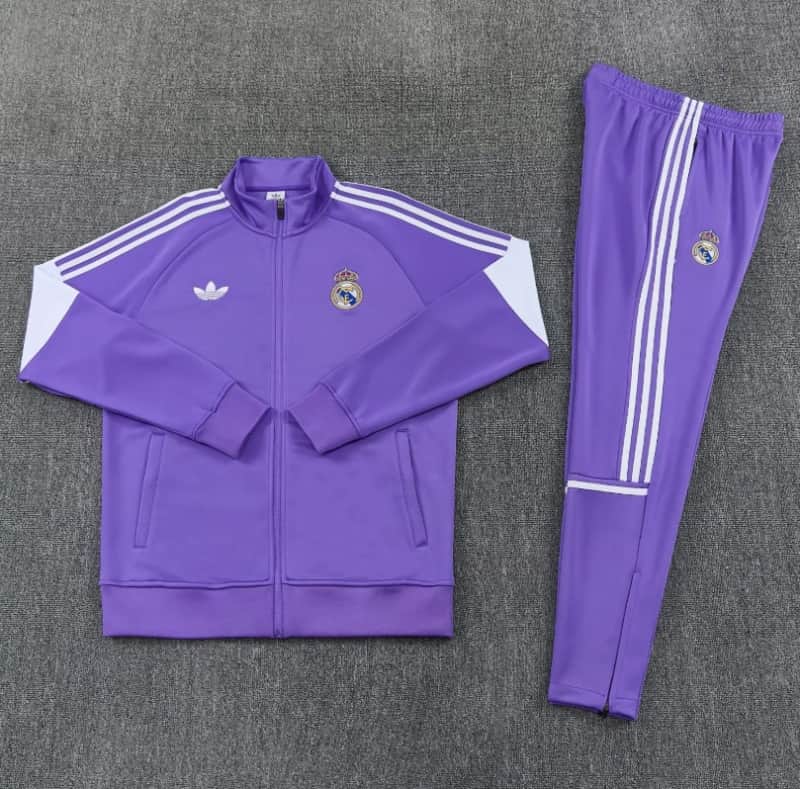 AAA(Thailand) Real Madrid 25/26 Purple Soccer Tracksuit 03