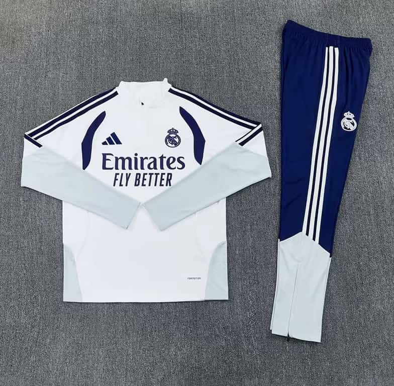 AAA(Thailand) Real Madrid 25/26 White Soccer Tracksuit 18