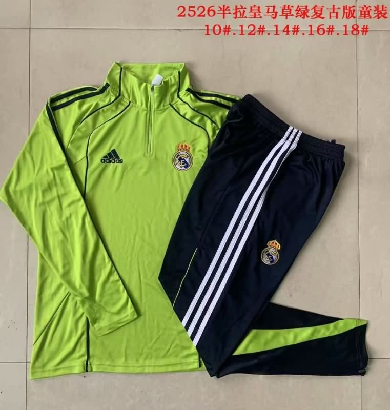 Real Madrid 25/26 Kids Green Soccer Tracksuit 03