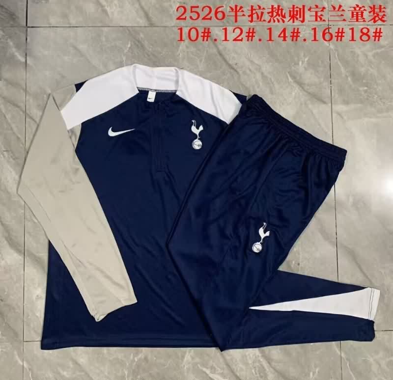 Tottenham Hotspur 25/26 Kids Dark Blue Soccer Tracksuit