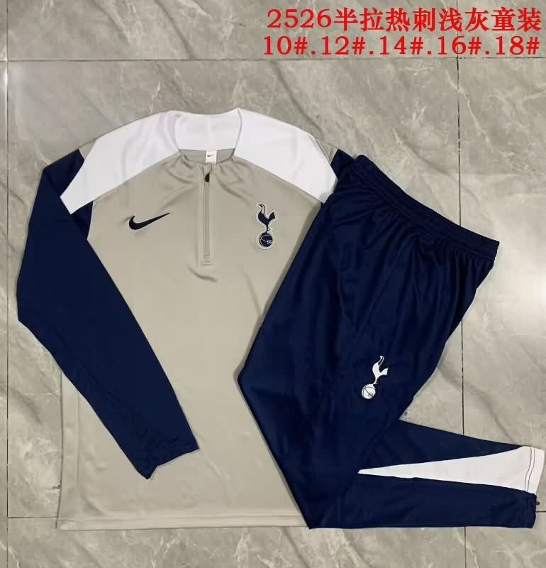 Tottenham Hotspur 25/26 Kids Grey Soccer Tracksuit