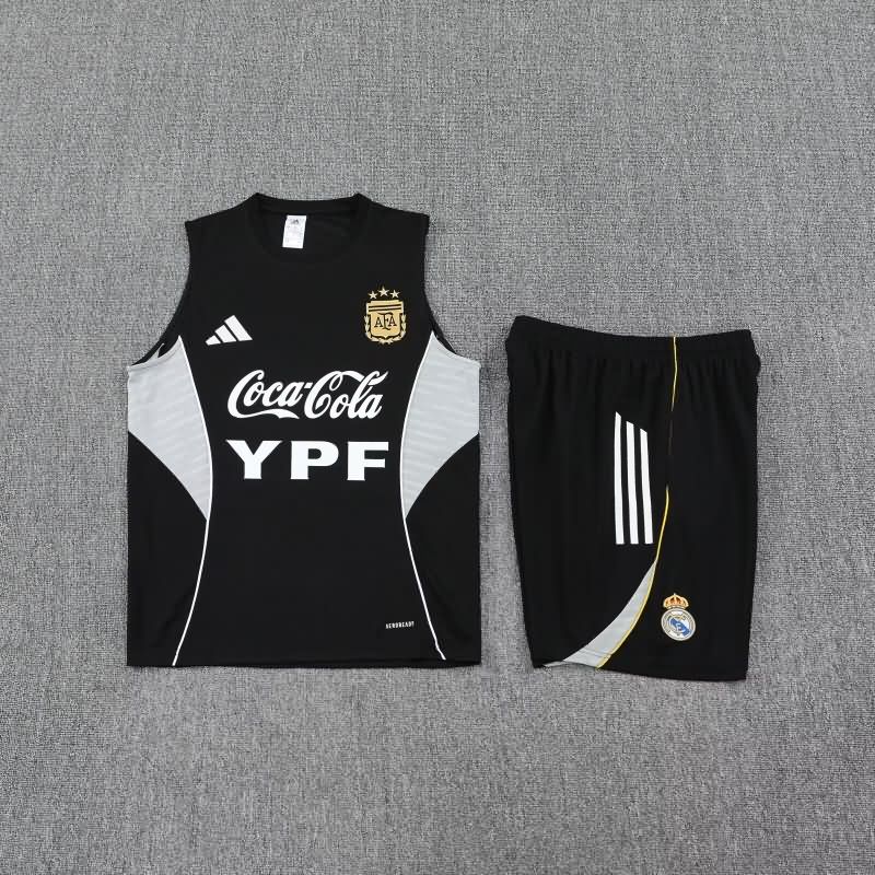 AAA(Thailand) Argentina 2025 Black Soccer Training Sets 03