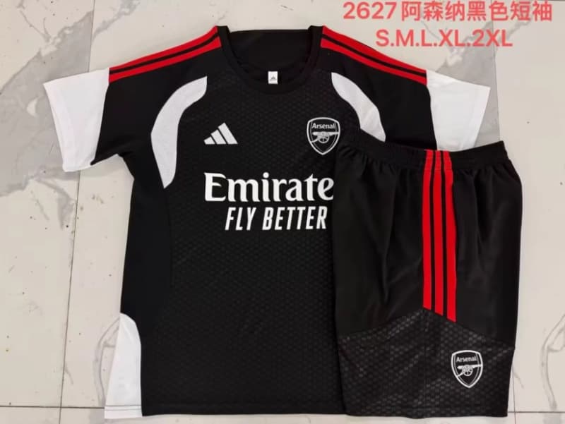AAA(Thailand) Arsenal 25/26 Black Soccer Training Sets 03