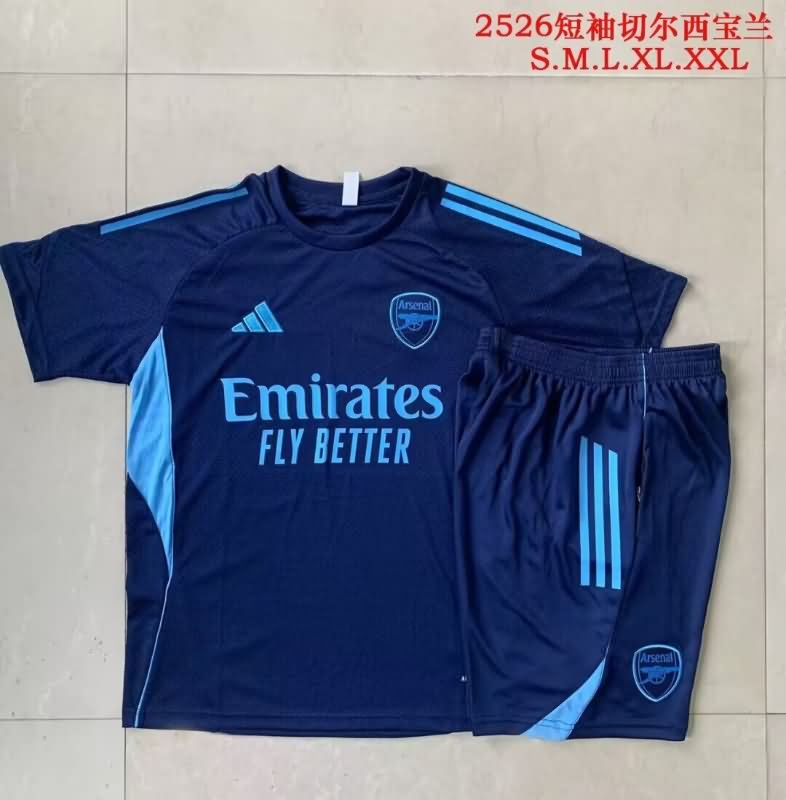 AAA(Thailand) Arsenal 25/26 Dark Blue Soccer Training Sets 02