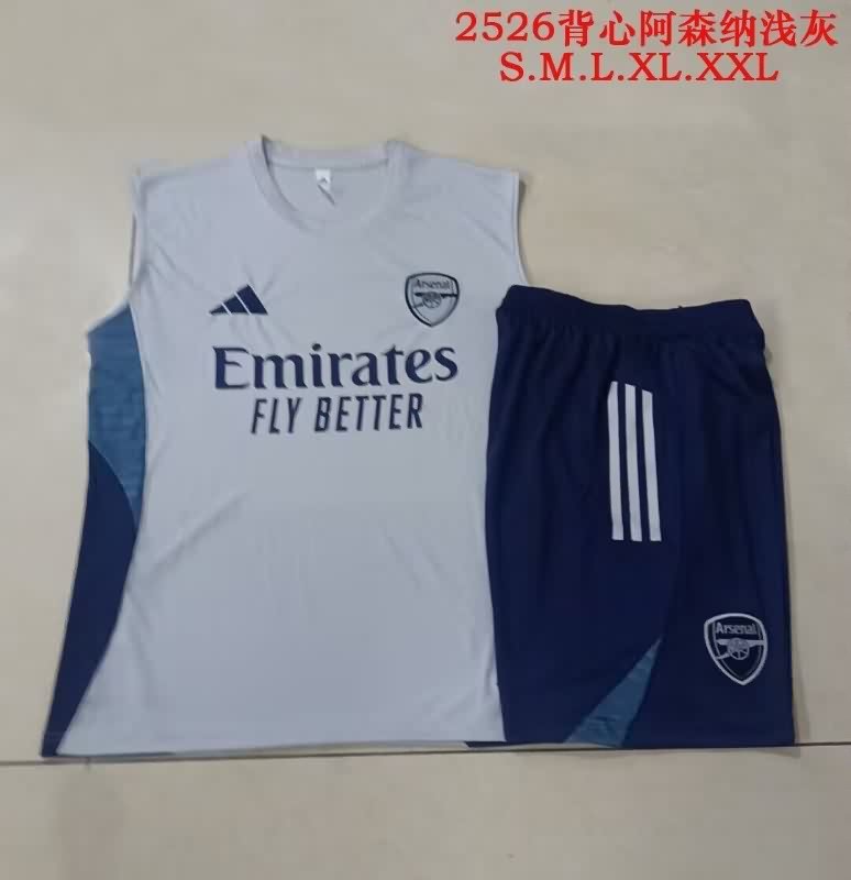 AAA(Thailand) Arsenal 25/26 Grey Soccer Training Sets 02