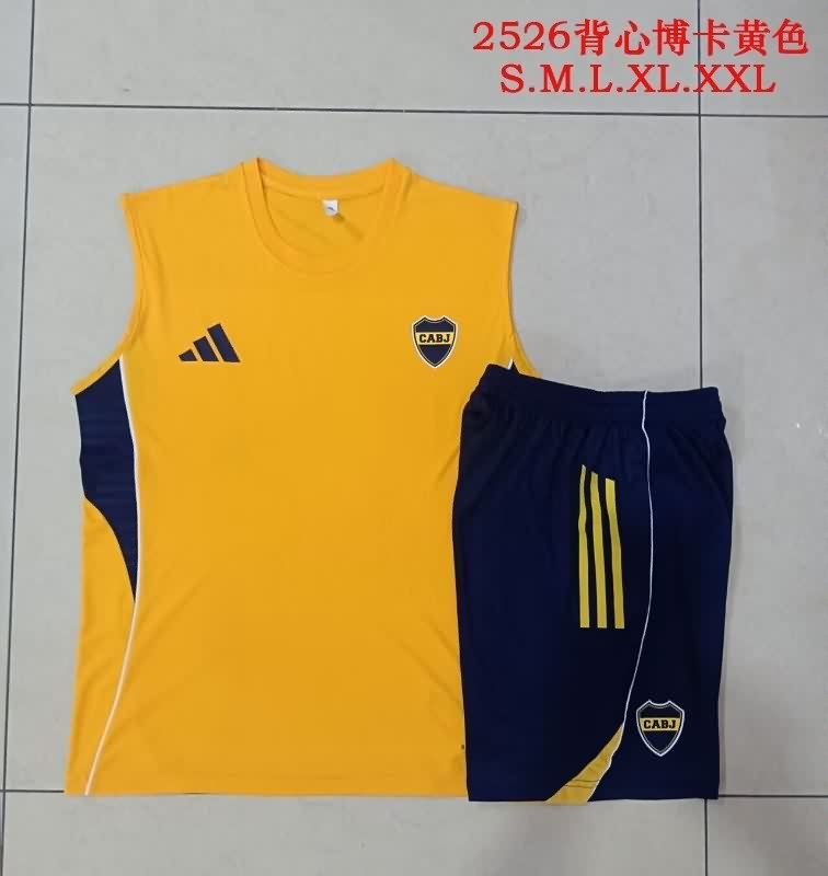 AAA(Thailand) Boca Juniors 25/26 Yellow Soccer Training Sets 02