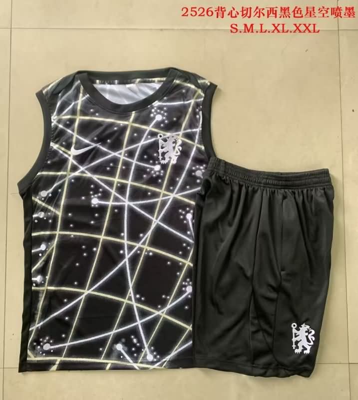 AAA(Thailand) Chelsea 25/26 Black Soccer Training Sets