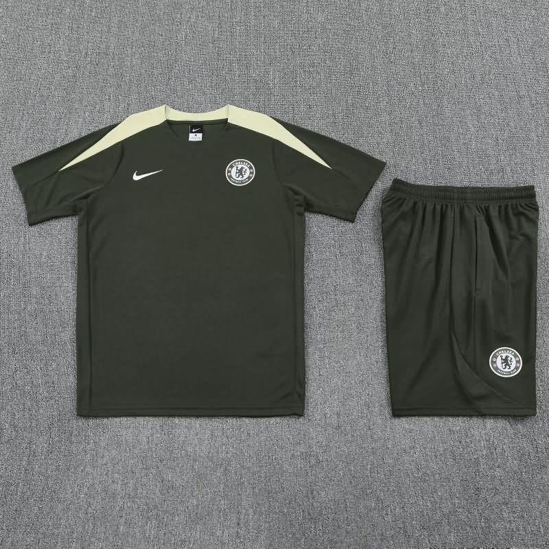 AAA(Thailand) Chelsea 25/26 Dark Green Soccer Training Sets