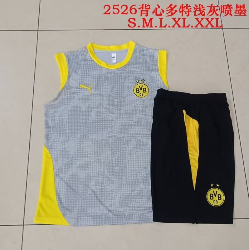 AAA(Thailand) Dortmund 25/26 Grey Soccer Training Sets 02