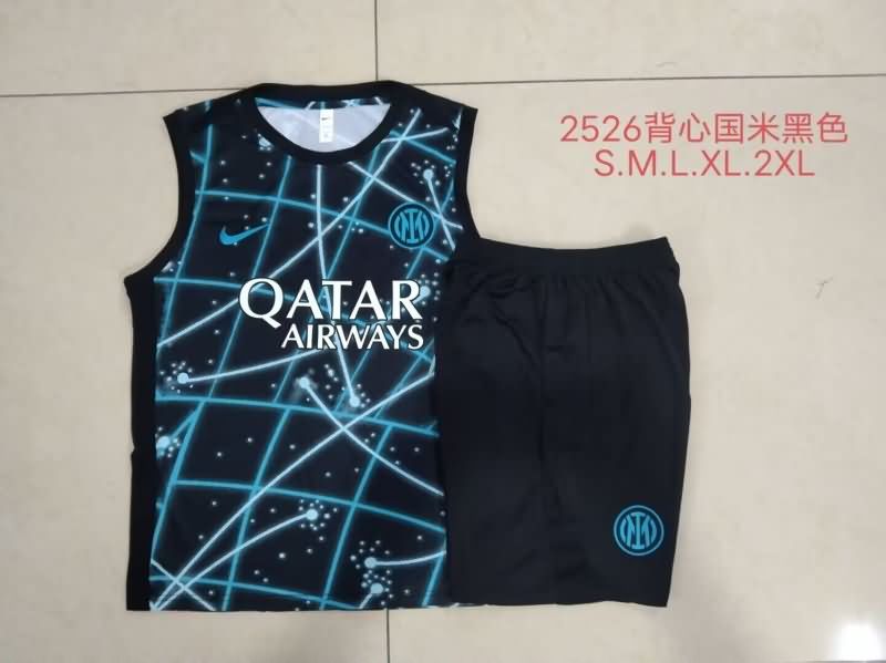 AAA(Thailand) Inter Milan 25/26 Black Soccer Training Sets 02