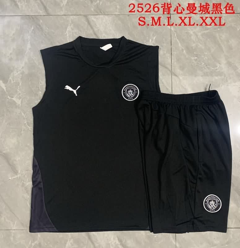 AAA(Thailand) Manchester City 25/26 Black Soccer Training Sets 02