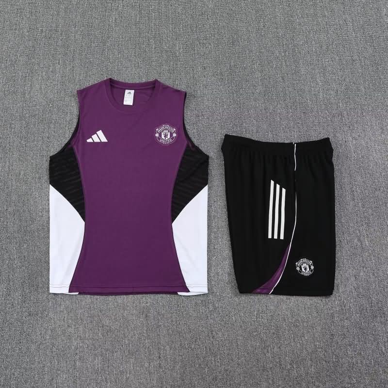 AAA(Thailand) Manchester United 25/26 Purple Soccer Training Sets 02
