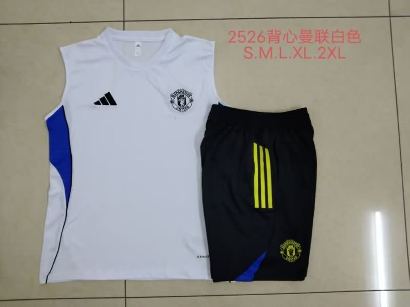 AAA(Thailand) Manchester United 25/26 White Soccer Training Sets