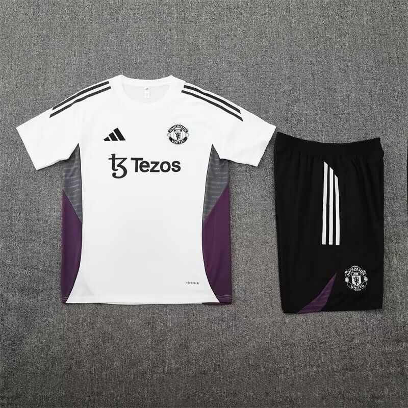 AAA(Thailand) Manchester United 25/26 White Soccer Training Sets 03