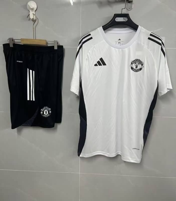 AAA(Thailand) Manchester United 25/26 White Soccer Training Sets 04