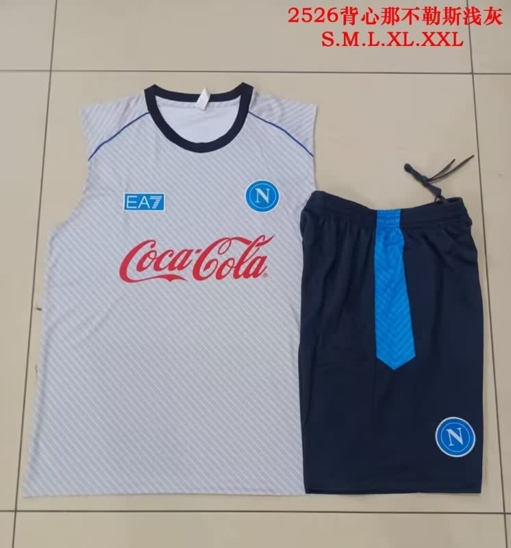 AAA(Thailand) Napoli 25/26 Grey Soccer Training Sets
