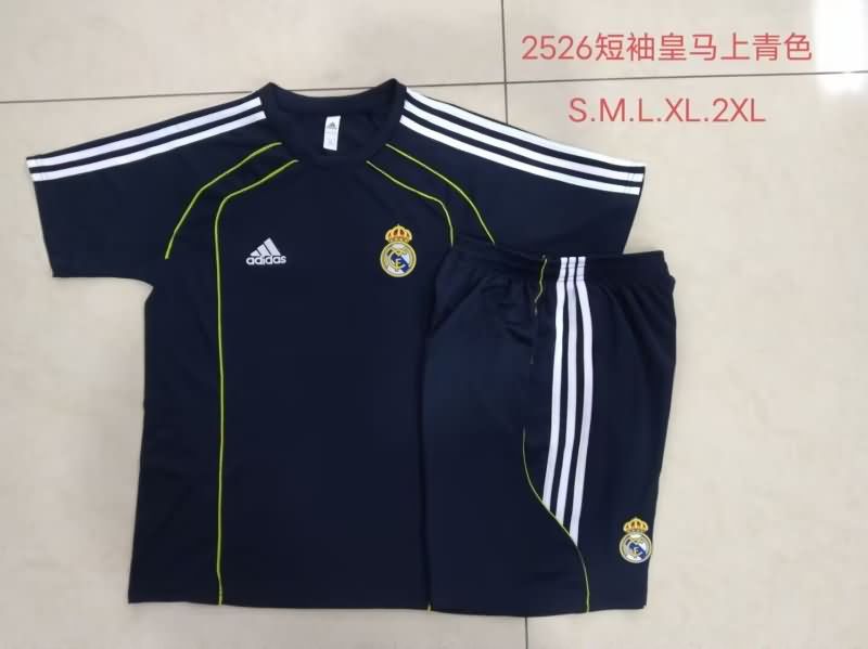 AAA(Thailand) Real Madrid 25/26 Dark Blue Soccer Training Sets 03