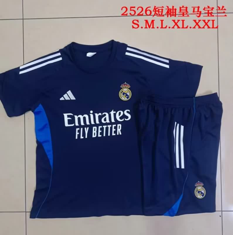 AAA(Thailand) Real Madrid 25/26 Dark Blue Soccer Training Sets 05