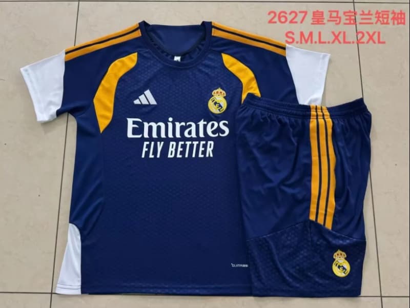 AAA(Thailand) Real Madrid 25/26 Dark Blue Soccer Training Sets 06