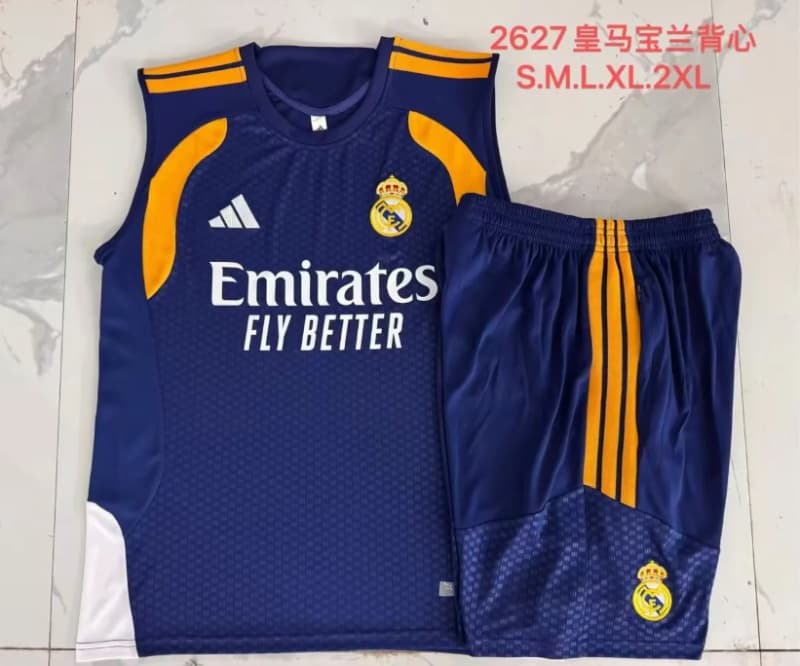 AAA(Thailand) Real Madrid 25/26 Dark Blue Soccer Training Sets 07