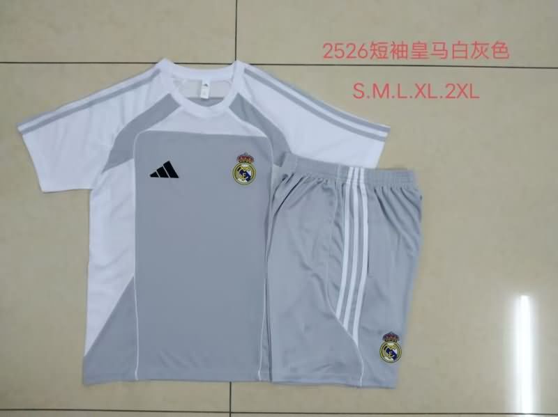 AAA(Thailand) Real Madrid 25/26 Grey Soccer Training Sets 03