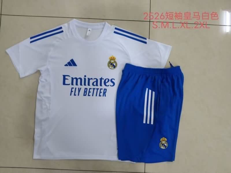 AAA(Thailand) Real Madrid 25/26 White Soccer Training Sets 03