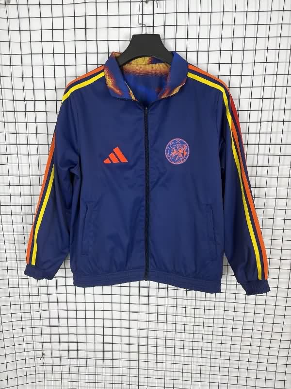 AAA(Thailand) Ajax 25/26 Dark Blue Reversible Soccer Windbreaker
