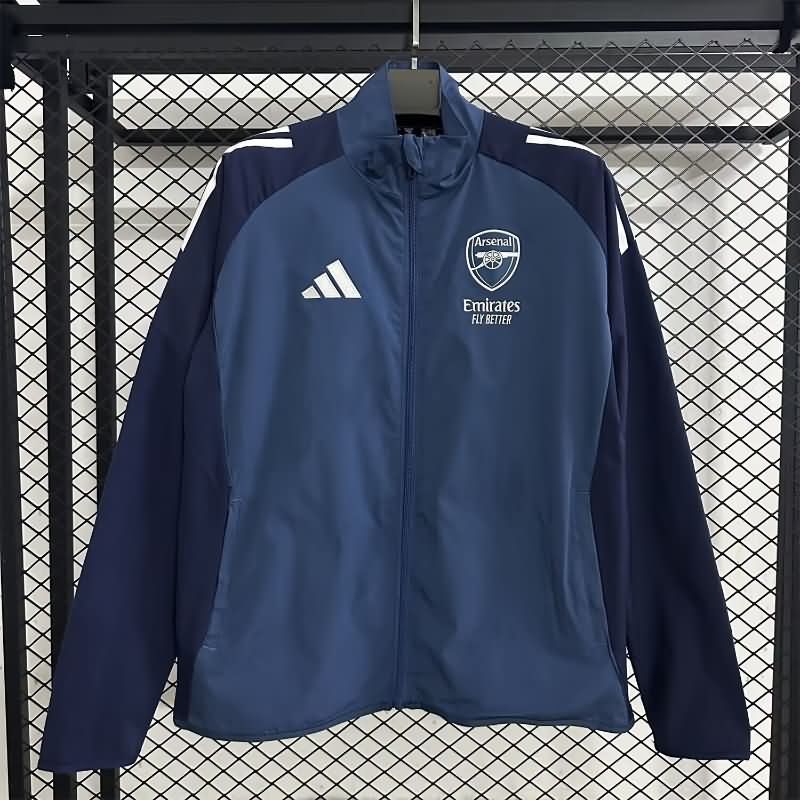 AAA(Thailand) Arsenal 25/26 Dark Blue Soccer Windbreaker 02