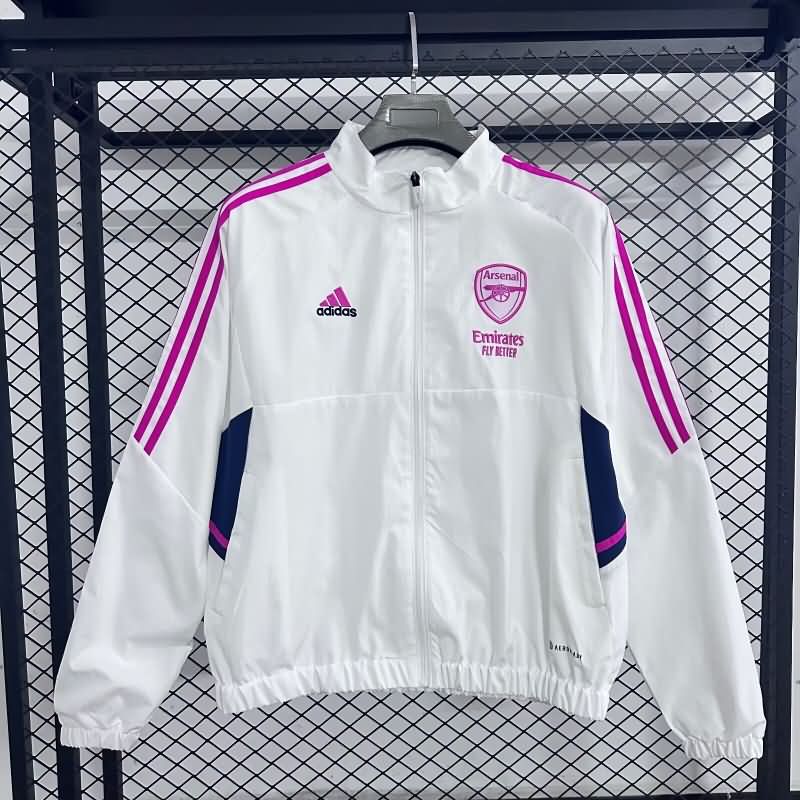 AAA(Thailand) Arsenal 25/26 White Soccer Windbreaker