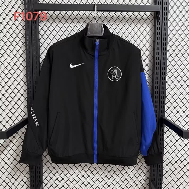 AAA(Thailand) Chelsea 25/26 Black Soccer Windbreaker