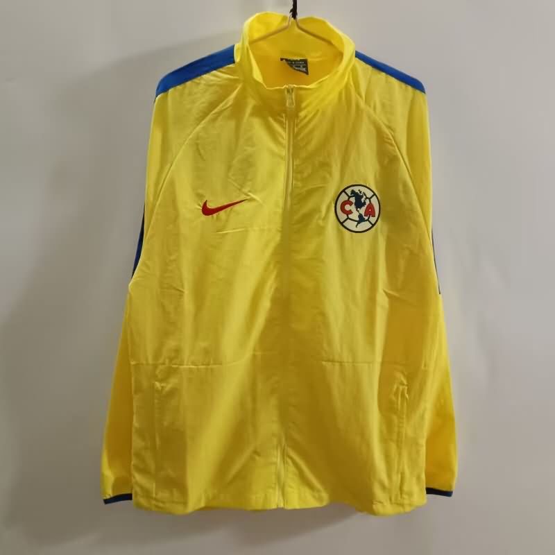 AAA(Thailand) Club America 25/26 Yellow Reversible Soccer Windbreaker