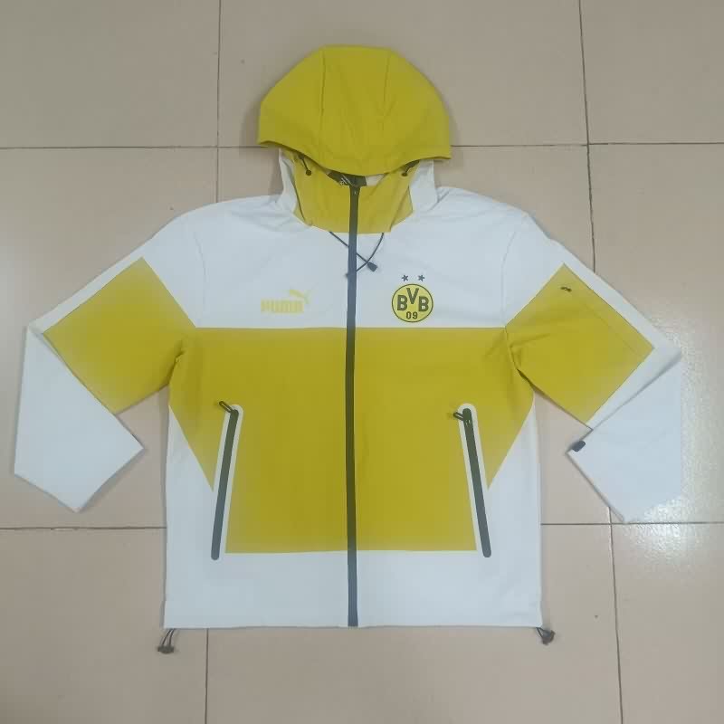 AAA(Thailand) Dortmund 25/26 Yellow White Soccer Windbreaker  AAA(Thailand) Dortmund 25/26 Yellow White Soccer Windbreaker