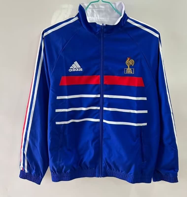AAA(Thailand) France 2025 Blue White Reversible Soccer Windbreaker 02