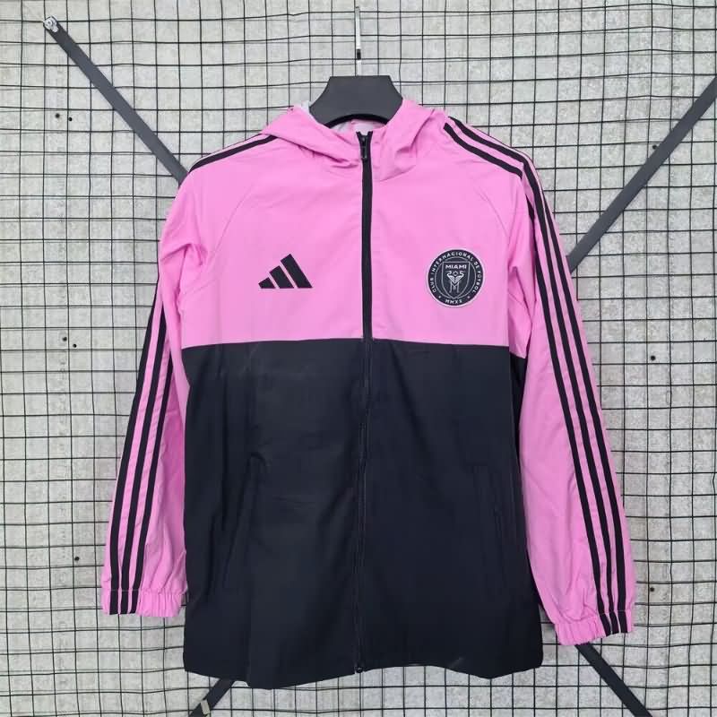 AAA(Thailand) Inter Miami 2025 Black Pink Soccer Windbreaker