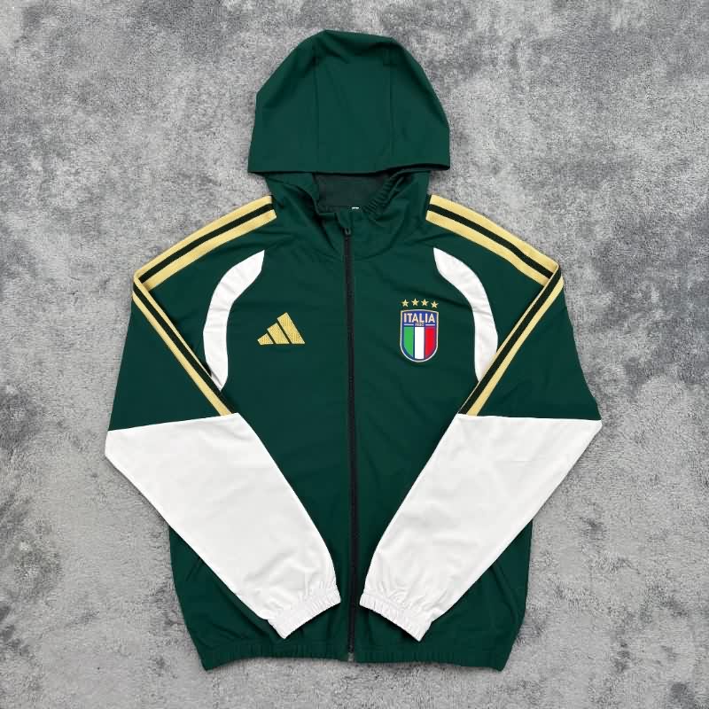 AAA(Thailand) Italy 2026 Green Soccer Windbreaker