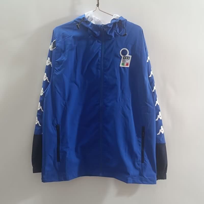 AAA(Thailand) Italy 2025 Blue Soccer Windbreaker 02