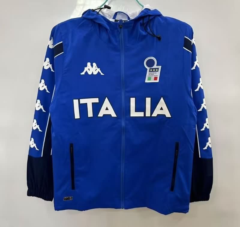 AAA(Thailand) Italy 2025 Blue Soccer Windbreaker 03