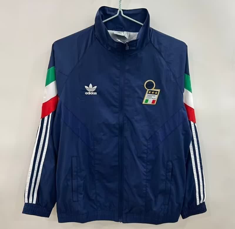 AAA(Thailand) Italy 2025 Dark Blue Soccer Windbreaker