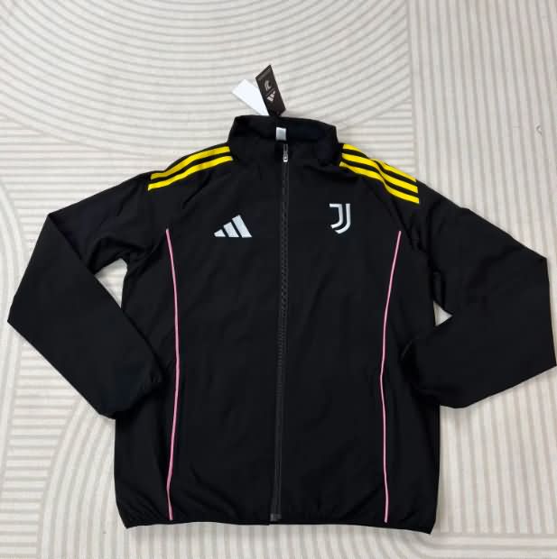 AAA(Thailand) Juventus 25/26 Black Soccer Windbreaker